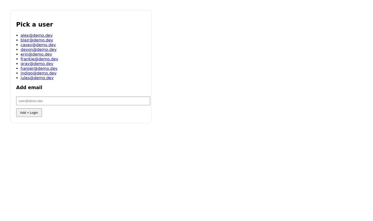 Local sign-in chooser